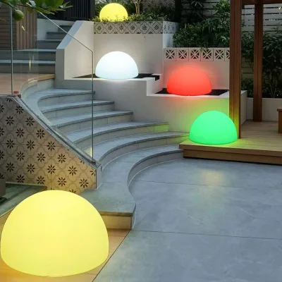 OEM LED Light Factory Outdoor Decorative Semi-Spherical Lamp with IP65 Water-Resistant Rating and Wireless Remote Control