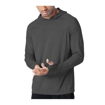Customized Spandex / Polyester Gray Design High Performance Sun protection Hooded Fishing Jersey Shirt for Fishing