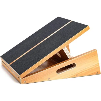 The Wooden Tilting Board, Adjustable Tilting Board and Calf Stretcher Stretching Board with Additional Side Handles