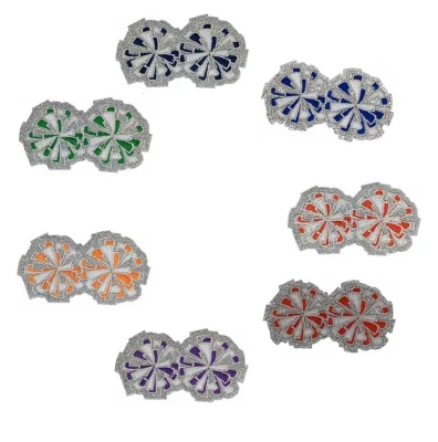 Colorful Shinny Glitter Embroidery Patches Cheer Ball Iron-On Patch for Hats & Clothing