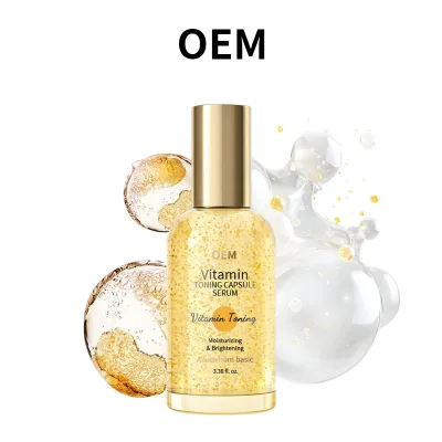 OEM Vitamin Capsule Serum 100ml Liposome Glutathione Moisturizing Brightening Fading Dark Spots Enhancing Elasticity Skin