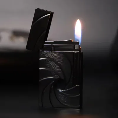 C007 Other Lighter Open Flame Inflatable Retro Butane Lighter Men's Luxury Zorro Lighter