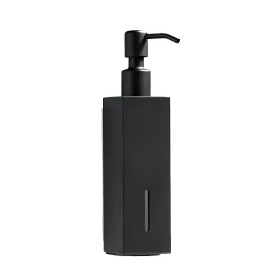 Single Wall - Mounted Black Stainless Steel Soap Dispenser Sleek & Durable