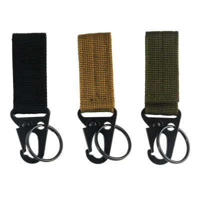 Outdoor Tactical Nylon Webbing Carabiner Hook for Hiking Climbing Gear