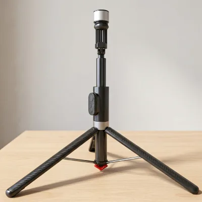 Foldable Mini Selfie Stick 1.7m Ultra Long Stretch Portable Phone Holder with LED Fill Light Tripod Stand for Live Streaming