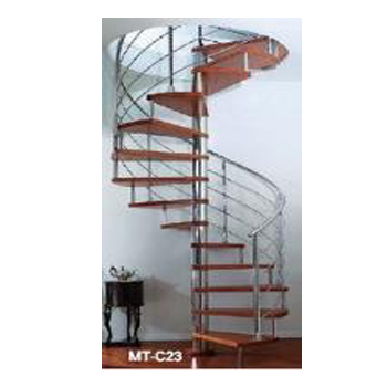 Modern Outdoor Stainless Steel & Glass Spiral Staircase with Customized Size and Easy Install for Residential Apartment Use