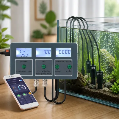 Digital Smart Wifi 8 in 1 Water Quality Testing Meter Water Monitoring with Multiple Probes
