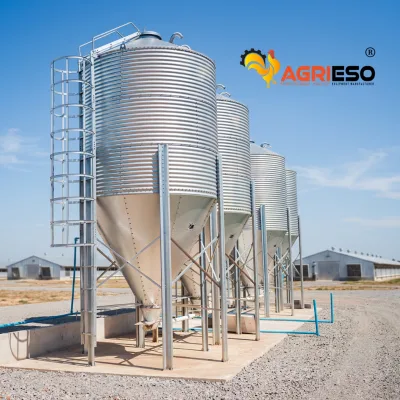 Farm Long Life Galvanized Steel Grain Storage Silo 25-40 Years Life Automatic IoT Bolted Modular Installation High Capacity