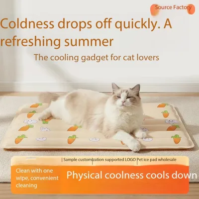 New Arrival Summer Instant Cold Cartoon Pattern PVC Dog Cooling Mat Comfortable Pet Refreshing Gel Pad Durable Dog Cool Feeling