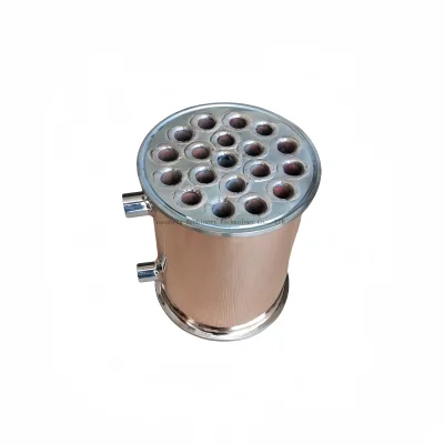 High Performance Copper Condenser for Alcohol Distillation Liquor Separation Reflux Tower Manufacturing Plants Restaurants Pump