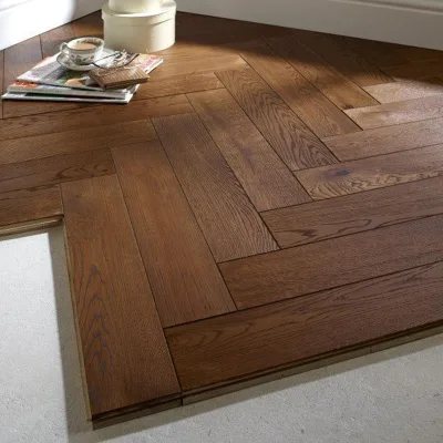 ISO9001 Multilayer Hard Wax Oil European White Oak Grade ABC Non-toxic Click 14mm Engineered Herringbone Flooring for WineCellar
