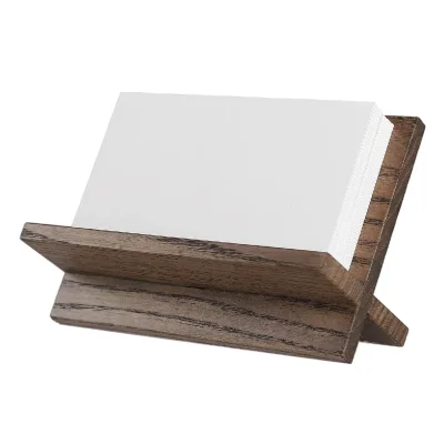 Desktop Wooden Small Card Holder Stand Display Wood Business Card Holder