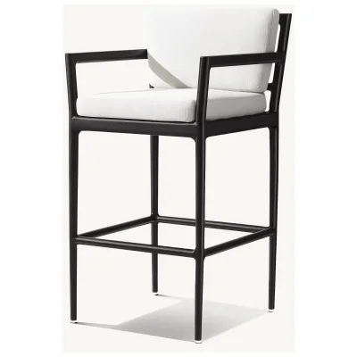 Chic Cabana Backyard Night Party Outdoor Aluminium Furniture High Tables and Aluminum Outdoor bar Stools