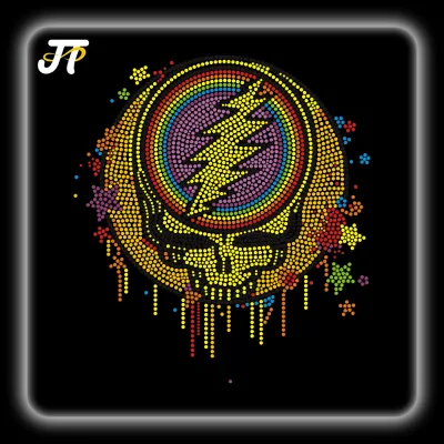 Wholesale Custom Logo Rhinestone Heat Transfers Hot Fix Rhinestones for Clothing Decoration with Rhinestones