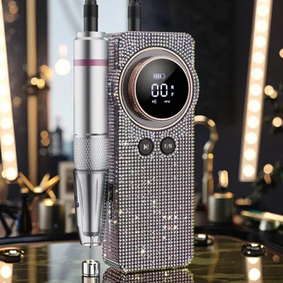 Wholesale Professional Portable 35000 RPM Electric Nail Drill Polishing Machine with USB Charging for UV Gel Skin-friendly Use
