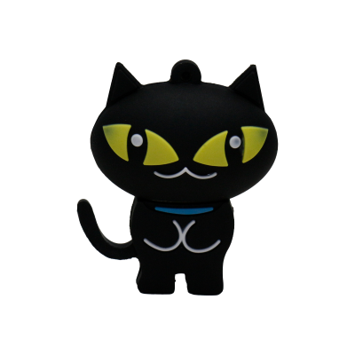 New Cartoon Black Cat PVC USB 2.0/3.0 Flash Drive Promotional Gift Gadget