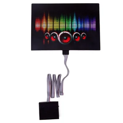 1000designs DJ dance light up and down el shirt panel/ custom el equalizer panel /music activated led t shirt panel