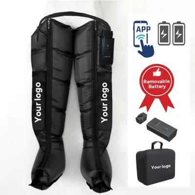 Wireless Air Compression Boots for Athletes, 4-Chamber Dynamic Pressure with Rechargeable Battery