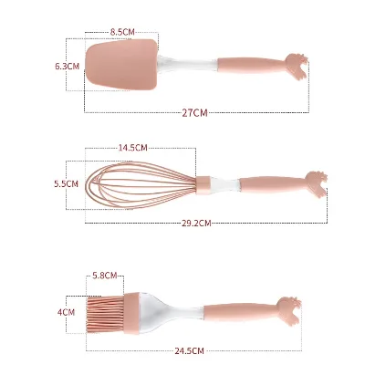 Hot Selling Kitchen Cooking Tools 3 Pieces in 1 Set Silicone Kitchen Utensils Set