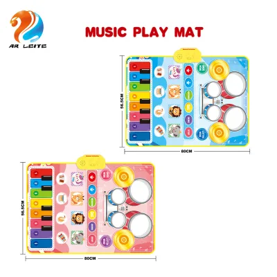 Toddler Toys Musical Mat Playmat Floor Piano Keyboard Mat Plastic Toys