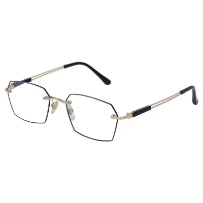 Smart Photochromic High-definition Blue-light-blocking Rimless Reading Glassesfashionable Anti-fatigue square Face Reading