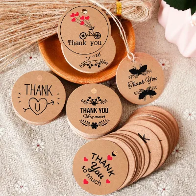 Customized Hangtag Thank You Small Card Decorative Holiday Gift Customized Thank You Small Business Card