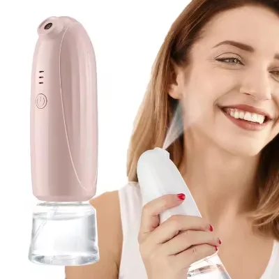 Portable Towel Warmer Rechargeable Ionic Facial Steamer Mist Nano Sprayer 30mL Water Tank Nano Watering Instrument Facial Oxygen