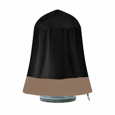 600D Oxford Cloth Garden Fountain Statue Protective Cover with Drawstring Waterproof Windproof Fountain Protector