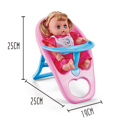 Baby Doll Stroller Role Play Girl Playing House Toys Simulation Foldable Furniture Doll Shopping Cart Set Baby Girls Toys Gifts