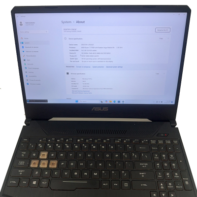 For Asus TUF Gaming Laptop FX505DT-FX95DT 15.5inch Gaming Laptop AMD R7 -3750H RTX1650 4GBFactory Price Used Computer