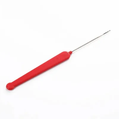 Plastic crochet hook, red plastic handle tongue crochet hook, thread bead ultra-thin single head tongue crochet hook