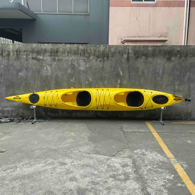 OEM High Quality LLDPE 2 Person Ocean Canoe Sit in Single Sea Kayak with Rotomolded Plastic Material