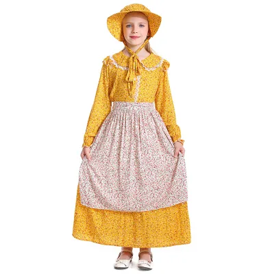 2025 new styles Farm Halloween Fairy Tale Kids Girl Lace Red Plaid Beer Dress Outfit Cosplay Little Maid Costume