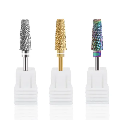 High End Multifunctional Tungsten Steel 5 in 1 Nail Drill Bits Quick Nail Polish Remover Nail Art Drill Bits