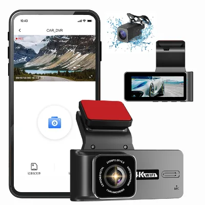 Brand New Factory Manufacturing 4K Car Black Box 24-hour Parking Monitoring Driving Recorder Front Rear Camera Only for Front