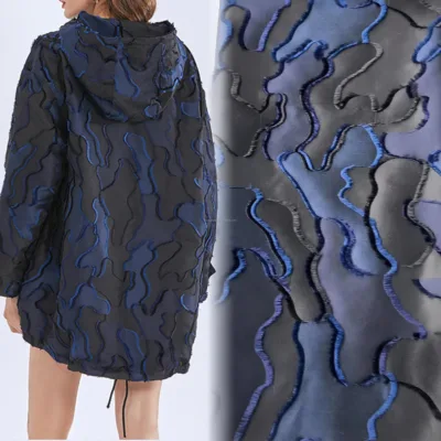 WP0938 Colorful Navy Stock Design Fashion Brocade Fabric Special Fabric for Coat Fabric