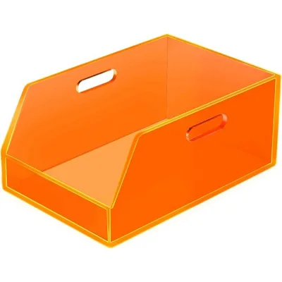 Acrylic Stackable Storage Bins with Handles Multipurpose Organizer Containers for Pantry Kitchen Cabinet Bathroom