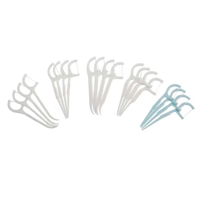 Eco-Friendly 50pcs Dental Floss Picks Plastic Portable Ultra Fine Cleaning Floss Stick