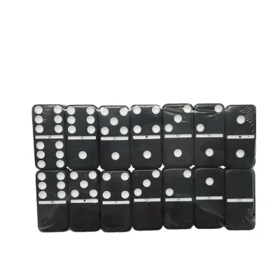 Factory Wholesales Black Melamine Dominoes with White Dot 4807 5008 5211mold Size Colors Can Custom logo for Table Game