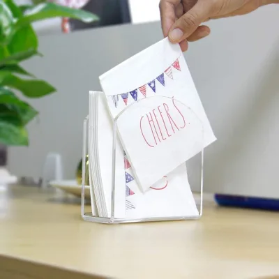 JIHONG Wholesale Acrylic Napkin Holder Stocked Feature for Weddings