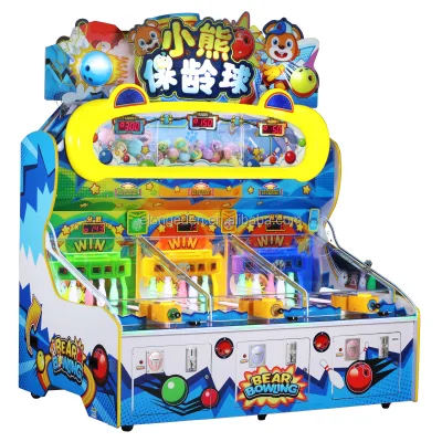 Little Bear Bowing Redemption Machine LED Light-Up Interactive Kids' Arcade Console Coin-Operated Games MDF Material