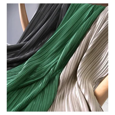 HG1037 Spring and Summer Casual Pants Women's Fabric Soft Feeling Fabric for Elastic Pants Miyake Pleating Fabric
