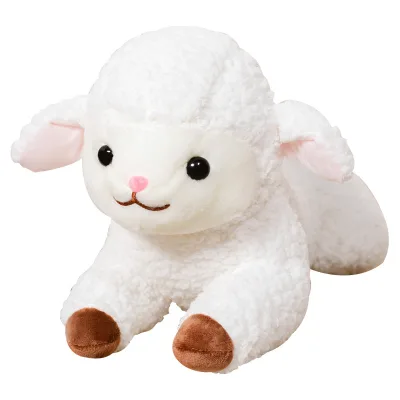 Wholesale Factory Lying Sheep Plush Soft Stuffed Animals Simulation Sheep Baby Plush Toy Plush Doll