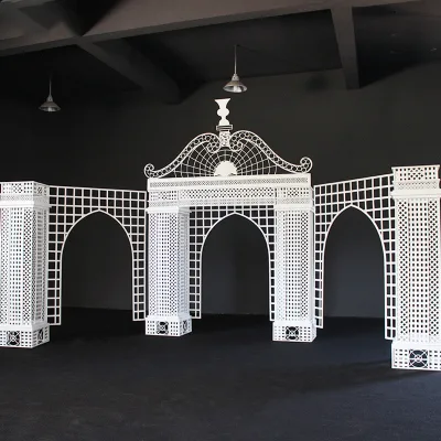 2023 New Model Wedding Castle Arche Metal Dore Metal Arch Frame Wedding White  Castle Metal Arch Wedding