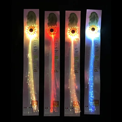 Party Festival Led Sunflower Hair Clip Led Fiber Hair Braid Luminous Headband