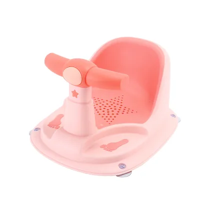 Baby Anti-Slip and Anti-Fall Can Sit Bath Stool Can Be Adjusted Newborn Bath Artifact Children Bathtub Seat