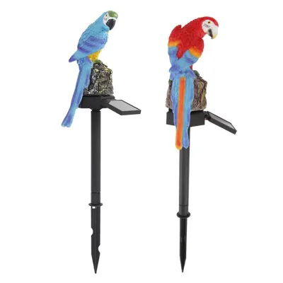 Outdoor Solar Landscape Path  Garden Decoration Resin Parrot Solar Light Garden Lawn Landscape Light LED Solar Resin Light