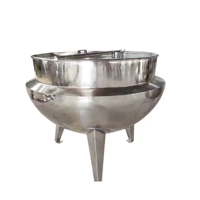 HUATAI Industrial Stainless Steel Jacketed Large Capacity Motor Steam Electric Heating Mixing Kettle for Food Cooking