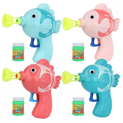 Children's Mini Holding Small Cute Fish Bubble Gun Press Children's Bubble Blowing Toys