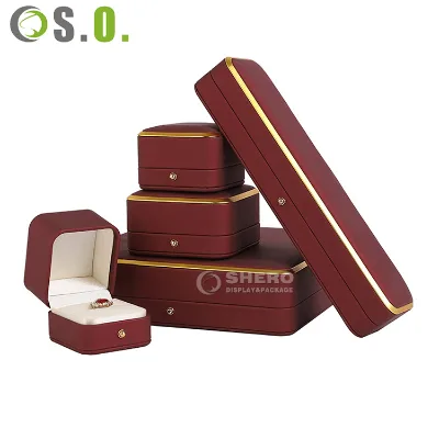 Luxury Jewelry Box Wedding Proposal Necklace Storage Box Jewelry Packaging Gold Gift Box